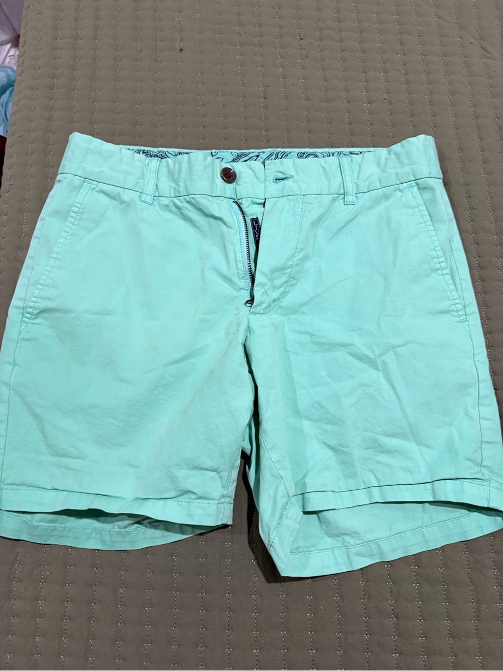 Men's Mint Green Cotton Bermuda Shorts
